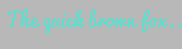 Image with Font Color 68DACC and Background Color B8B8B8